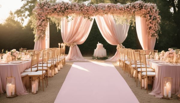 Mariage élégant rose et or : idées et inspirations pour un grand jour chic